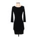 Forever 21 Casual Dress - Bodycon: Black Solid Dresses - Women's Size Small