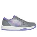 Skechers Women's Viper Court Smash - Pickleball Sneaker | Size 7.0 | Gray/Purple | Textile/Synthetic | Vegan | Machine Washable