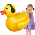 Hungdao Giant Inflatable Duck Float Huge Inflatable Unicorn Large Blow up Duck Unicorn Inflatable Duck Pool Float for Kids and Adults Summer Beach Swimming Pool Party Decoration(4 Ft, Earphone)