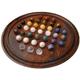 Rosewood Solitaire Board Game Set with 36 Natural Marbles - Authentic Handmade Solitaire Boards | for Adults on Any Occasion (16 inches)