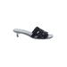 Donald J Pliner Mule/Clog: Slip-on Kitten Heel Casual Black Solid Shoes - Women's Size 7 1/2 - Open Toe