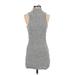 BDG Casual Dress - Bodycon Turtleneck Sleeveless: Gray Print Dresses - Women's Size Small