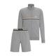 Pyjama BOSS "Short Set 1" Gr. L (52), grau (medium grey 033) Herren Homewear-Sets Pyjamas