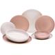 Tafelservice CREATABLE "Uno" Geschirr-Sets Gr. 8 tlg., rosa (rosé, creme) Tafelservice