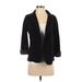 Skies Are Blue Blazer Jacket: Short Black Print Jackets & Outerwear - Women's Size Small