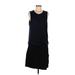 Helmut Lang Casual Dress - DropWaist Scoop Neck Sleeveless: Black Print Dresses - Women's Size 8