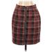 Allegra K Casual Skirt: Red Plaid Bottoms - Women's Size Small