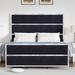 Willa Arlo™ Interiors Mirabel Platform Bed Wood & /Upholstered/Velvet/Metal & /Metal in Black | 59 H x 77.6 W x 83.3 D in | Wayfair