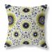 Amrita Sen Delightful Dandelions Broadcloth Throw Pillow Blown & Closed Polyester/Polyfill blend in Blue/White/Navy | 28 H x 28 W x 5 D in | Wayfair