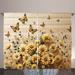 Ambesonne Curtains 2 Panel Set, Meadow Bloom Butterflies Pale Orange Tan Green Polyester in Brown | 63 H x 54 W in | Wayfair p_429819_108x63