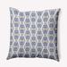 e by design Geometric Polyester Throw Pillow Polyester in Blue | 16 H x 16 W x 6 D in | Wayfair PGN1624BL40-16