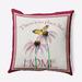 e by design Floral Polyester Indoor/Outdoor Throw Pillow Polyester in Pink | 18 H x 18 W x 7 D in | Wayfair O5PWN1629PK16-18