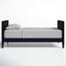 Birch Lane™ Fraise Twin Solid Wood Panel Daybed Wood in Black | 35 H x 41.7 W x 80.9 D in | Wayfair 02292A6FE50A4233AB7CE9D6216670B2