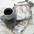 Elsie & Zoey Floral 100% Cotton Potholder Set Cotton in Gray | 8 H x 8 W in | Wayfair 38437