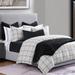 Gracie Oaks Wendyl Plaid Classic Modern Rustic Cotton Comforter Set Polyester/Polyfill/Microfiber in White/Black | Wayfair