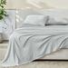 Patina Vie Maison 180 Thread Count Floral 100% Cotton Percale Sheet set Cotton Percale in Gray/White | Full | Wayfair PW200030