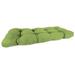 Latitude Run® 46" x 19" Tufted Contoured Outdoor Wicker Bench Cushion Polyester in Green | Wayfair 607D203FA67341D19A66F1508F9732AB