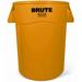 Rubbermaid Commercial Products Brute Vented Receptacle 44 Gallon Trash Can Plastic in Yellow | 31.5 H x 24 W x 31 D in | Wayfair RCP264360YEL