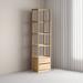 RARLON 74.8" H x 19.68" Solid Wood Standard Bookcase Wood in Brown | 74.8 H x 19.68 W x 12.59 D in | Wayfair 01LUXY38OGZH4I6GROO