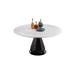 RARLON Pedestal Dining Table Wood in Black/Brown/White | 29.92 H x 59.06 W x 59.06 D in | Wayfair 02wp147IVVZNS56W2E