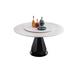 RARLON Pedestal Dining Table Wood in Black/Brown/White | 29.92 H x 59.06 W x 59.06 D in | Wayfair 12WP147FZCH06VNDFR4