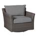 Summer Classics Outdoor Club Glider Wicker Chair w/ Cushions in Black | 30 H x 38.25 W x 33.5 D in | Wayfair 26262+C589H6343N