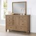 Wildon Home® Surbit 8 - Drawer Dresser w/ Mirror Wood in Brown | 77.25 H x 62 W x 18 D in | Wayfair 625DADC14084445AA2C9265BA166E1EF