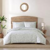 Tommy Bahama Home Tommy Bahama Pen & Ink Cotton Duvet Cover Set Cotton Percale in Green | Queen Duvet Cover + 2 Standard Shams | Wayfair