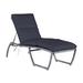 Summer Classics Skye 80.5" Long Reclining Single Chaise w/ Cushions Wicker/Rattan in Gray/Blue | 41 H x 28 W x 80.5 D in | Outdoor Furniture | Wayfair