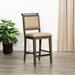 Red Barrel Studio® Bar Stool Wood/Leather in Gray | 42.5 H x 19 W x 22 D in | Wayfair 6F0658074A624DF39C347C5E2541D929