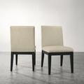 Red Barrel Studio® Side Chair in Beige Upholstered/Fabric in Black | 34 H x 19 W x 22 D in | Wayfair 62FDF6EB57464669B0268F1B140AE99C