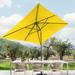 Arlmont & Co. Samentha 72" x 108" Rectangular Market Umbrella, Metal in Yellow | 96.5 H x 72 W x 108 D in | Wayfair