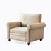 Armchair - Alcott Hill® Cithlaly 35.83" Wide Armchair Wood/Polyester/Fabric in Brown | 35 H x 35.83 W x 63.8 D in | Wayfair