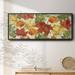 Winston Porter Autumn Leaves Framed On Canvas Print Canvas, Solid Wood in Green/Red/Yellow | 8 H x 20 W x 1.5 D in | Wayfair