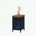 Winston Porter Ralphine Metal Nightstand Wood/Metal in Blue | 20.08 H x 12.2 W x 15.75 D in | Wayfair E2170229464F47B58346539CF05E4261