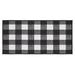 White 36 x 17 x 0.16 in Area Rug - Gracie Oaks Berek Gingham Machine Woven Flatweave Polyester Indoor/Outdoor Area Rug in Black/Polyester | Wayfair