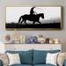 Union Rustic Rope & Ride II - Floater Frame Print on Canvas Canvas, Solid Wood in Black/White | 24 H x 60 W x 1.5 D in | Wayfair