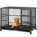 Tucker Murphy Pet™ 42-inch Indestructible Dog Crate For Medium-to-Large-Sized Dogs, Wood in Black | 35 H x 48 W x 28.5 D in | Wayfair