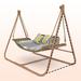 Bungalow Rose Alleta Double Swing Chair in Brown/Gray | 62 H x 70.9 W x 70.9 D in | Wayfair 48F599F2C2084CD2895853A4672170C3