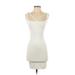Intimately by Free People Casual Dress - Bodycon Scoop Neck Sleeveless: White Solid Dresses - Women's Size Small