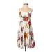 Old Navy Casual Dress - Fit & Flare: White Print Dresses - Women's Size X-Small