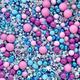 Purple and blue sprinkles chococballs sprinkle blend mix for cupcake biscuit cookie baby shower cake topper birthday baking decoration