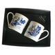 Blue willow pattern china Pint mugs Set of 2 gift boxed