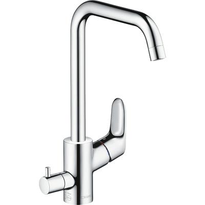 Küchenarmatur HANSGROHE "Focus M41", silber (chrom), H:353cm T:24,2cm, Armaturen, 260 Geräteabsperrventil 1 Strahlart, c