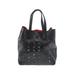 Barbara Rihl Paris Leather Tote Bag: Pebbled Burgundy Print Bags