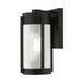 1 Light Outdoor Wall Lantern in Contemporary Style 5.25 inches Wide By 10.25 inches High-Black/Brushed Nickel Finish Bailey Street Home