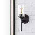 JONATHAN Y Juno 13 1-Light Farmhouse Industrial Iron Cylinder LED Sconce Oil Rubbed Bronze/Clear by - One Oil Rubbed Bronze