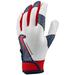Nike Girls Hyperdiamond 2.0 Batting Gloves (White/Navy/Red L)