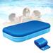 Nirvany Rectangular Pool Cover EC36 Fits 120 in x 72 in Inflatable Rectangle Swimming Pool Cover Dustproof Rainproof Waterproof Square for Garden Outdoor Paddling Family Pools Protector