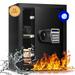 RETLLAS 2.0 Cubic Extra Large Safe Home Fire-resistant Safe for Home Office Hotel Black 13.8 W x 13.8 D x 17.7 H